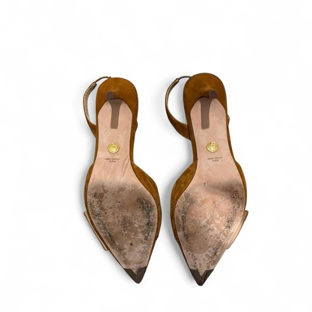 Veronica Beard Brown suede Bow
 Slingback Pumps US 6.5 - Picture 4 of 5